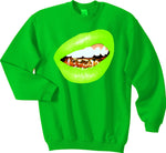 "Trill Grill (Green Lips)" Sweatshirt - Overstock