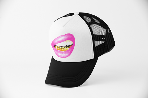 "Trill Grill (Pink Lips)" Trucker Cap