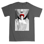 "Middle Finger (red)" T-shirt - OVERSTOCK